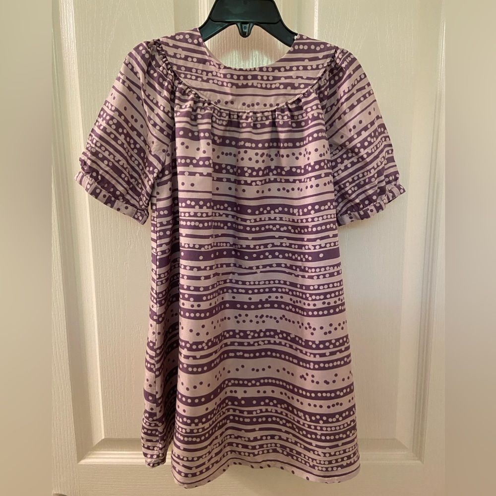 Stella McCartney for babyGap Silk Purple Dress Short Sleeve Lined Girls Size 5T
